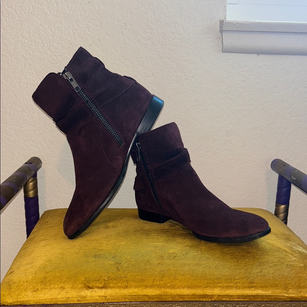 Born Burgundy Ankle Booties